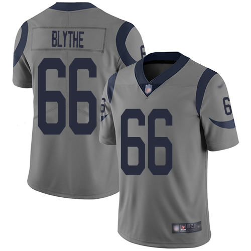 Los Angeles Rams Limited Gray Men Austin Blythe Jersey NFL Football #66 Inverted Legend->los angeles rams->NFL Jersey